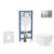 Geberit Duofix falra szerelhető WC szett, Kielle Oudee Vortex WC és soft close ülőkével, Geberit Sigma 30 matt/fényes króm nyomólappal SANI11CA1148B