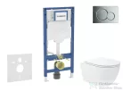 Geberit Duofix falra szerelhető WC szett, Kielle Oudee Vortex WC soft close ülőkével, Geberit Sigma 01 fényes króm nyomólappal SANI11CA1152B