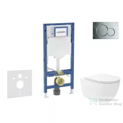   Geberit Duofix falra szerelhető WC szett, Kielle Oudee Vortex WC soft close ülőkével, Geberit Sigma 01 fényes króm nyomólappal SANI11CA1152B