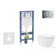 Geberit Duofix falra szerelhető WC szett, Kielle Oudee Vortex WC soft close ülőkével, Geberit Sigma 01 fényes króm nyomólappal SANI11CA1152B