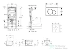 Geberit Duofix falra szerelhető WC szett, Kielle Oudee Vortex WC soft close ülőkével, Geberit Sigma 01 fényes króm nyomólappal SANI11CA1152B
