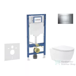  Geberit Duofix falra szerelhető WC szett, Kielle Oudee Vortex WC soft close ülőkével, Geberit Sigma 30 fényes króm nyomólappal SANI11CA1153B