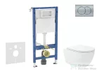 Geberit Duofix falra szerelhető WC szett, Kielle Oudee Vortex WC és soft close ülőke, Geberit Delta 01 matt króm nyomólappal SANI11CA1157B