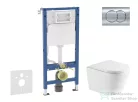 Geberit Duofix Basic falra szerelhető WC szett, Kielle Nefia Vortex rimless+ WC softclose ülőkével, Geberit Delta 01 fényes króm nyomólappal SANI11CA1163