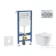 Geberit Duofix Basic falra szerelhető WC szett, Kielle Nefia Vortex rimless+ WC softclose ülőkével, Geberit Delta 01 fényes króm nyomólappal SANI11CA1163