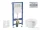 Geberit Duofix Basic falra szerelhető WC szett, Kielle OUDEE Vortex rimless+ WC softclose ülőkével, Geberit Delta 01 fényes króm nyomólappal, fehér SANI11CA1166