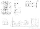 Geberit Duofix Basic falra szerelhető WC szett, Kielle OUDEE Vortex rimless+ WC softclose ülőkével, Geberit Delta 01 fényes króm nyomólappal, fehér SANI11CA1166