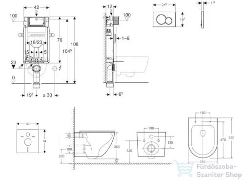 Geberit Duofix falra szerelhető WC szett, Kielle OUDEE Vortex rimless+ WC softclose ülőkével, Geberit Sigma 01 fényes króm nyomólappal, fehér SANI11CA1167