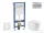 Geberit Duofix Basic falra szerelhető WC szett, Kielle OUDEE Vortex rimless+ WC softclose ülőkével, Geberit Delta 01 fényes króm nyomólappal, fehér SANI11CA1169