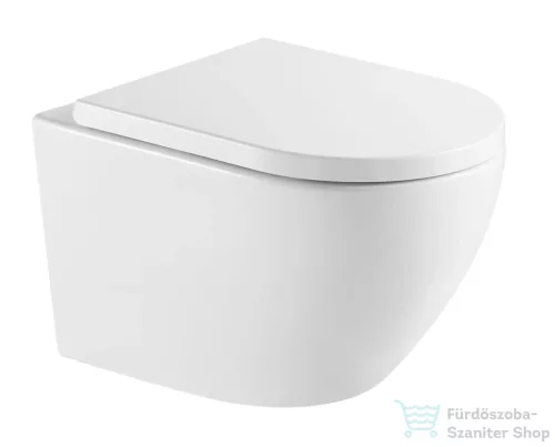 Geberit Duofix Basic falra szerelhető WC szett, Kielle OUDEE Vortex rimless+ WC softclose ülőkével, Geberit Delta 01 fényes króm nyomólappal, fehér SANI11CA1169