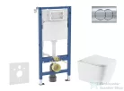 Geberit Duofix Basic falra szerelhető WC szett, Kielle Arkas I WC softclose ülőkével, Geberit Delta 01 fényes króm nyomólappal SANI11CA1172