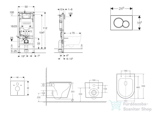Geberit Duofix falra szerelhető WC szett, Kielle NEFIA Vortex rimless+ WC softclose ülőkével, Geberit Sigma 01 matt króm nyomólappal, fehér SANI11CA2107