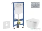 Geberit Duofix Basic falra szerelhető WC szett, Kielle Nefia Vortex rimless+ WC softclose ülőkével, Geberit Delta 01 matt króm nyomólappal SANI11CA2108