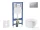 Geberit Duofix falra szerelhető WC szett, Kielle OUDEE Vortex rimless+ WC softclose ülőkével, Geberit Sigma 01 matt króm nyomólappal, fehér SANI11CA2110