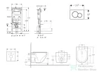 Geberit Duofix falra szerelhető WC szett, Kielle OUDEE Vortex rimless+ WC softclose ülőkével, Geberit Sigma 01 matt króm nyomólappal, fehér SANI11CA2110