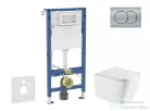 Geberit Duofix Basic falra szerelhető WC szett, Kielle Arkas I WC softclose ülőkével, Geberit Delta 01 matt króm nyomólappal SANI11CA2117