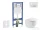 Geberit Duofix falra szerelhető WC szett, Kielle OUDEE Vortex rimless+ WC softclose ülőkével, Geberit Sigma 50 króm/alpesi fehér nyomólappal, fehér SANI11CA31100