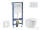 Geberit Duofix Basic falra szerelhető WC szett, Kielle OUDEE Vortex rimless+ WC softclose ülőkével, Geberit Delta 20 alpesi fehér nyomólappal SANI11CA31104