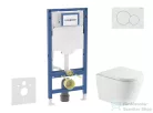Geberit Duofix falra szerelhető WC szett, Kielle NEFIA Vortex rimless+ WC softclose ülőkével, Geberit Sigma 01 alpesi fehér nyomólappal, fehér SANI11CA31106