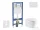 Geberit Duofix falra szerelhető WC szett, Kielle NEFIA Vortex rimless+ WC softclose ülőkével, Geberit Sigma 01 alpesi fehér nyomólappal, fehér SANI11CA31106