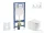 Geberit Duofix falra szerelhető WC szett, Kielle NEFIA Vortex rimless+ WC softclose ülőkével, Geberit Sigma 20 fehér/króm nyomólappal, fehér SANI11CA31107