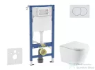 Geberit Duofix Basic falra szerelhető WC szett, Kielle Nefia Vortex rimless+ WC softclose ülőkével, Geberit Delta 01 alpesi fehér nyomólappal SANI11CA31109