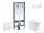 Geberit Duofix falra szerelhető WC szett, Kielle NEFIA Vortex rimless+ WC softclose ülőkével, Geberit Sigma 20 fehér/arany színű nyomólappal, fehér SANI11CA31110