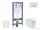Geberit Duofix falra szerelhető WC szett, Kielle NEFIA Vortex rimless+ WC softclose ülőkével, Geberit Sigma 50 alpesi fehér/króm színű nyomólappal, fehér SANI11CA31111