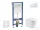 Geberit Duofix Basic falra szerelhető WC szett, Kielle Nefia Vortex rimless+ WC softclose ülőkével, Geberit Delta 50 alpesi fehér nyomólappal SANI11CA31114