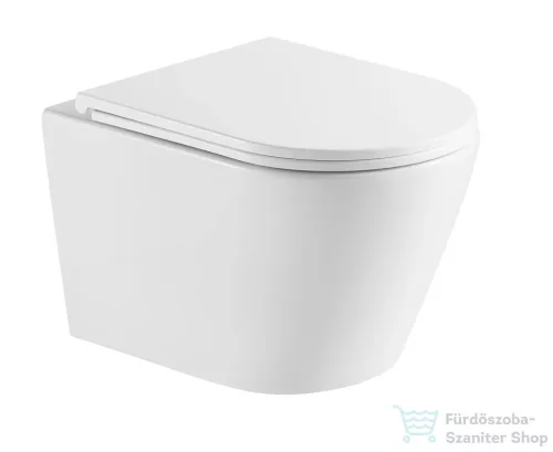Geberit Duofix Basic falra szerelhető WC szett, Kielle Nefia Vortex rimless+ WC softclose ülőkével, Geberit Delta 20 alpesi fehér nyomólappal SANI11CA31115