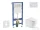 Geberit Duofix Basic falra szerelhető WC szett, Kielle Nefia Vortex rimless+ WC softclose ülőkével, Geberit Delta 30 alpesi fehér nyomólappal SANI11CA31116