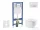 Geberit Duofix falra szerelhető WC szett, Kielle OUDEE Vortex rimless+ WC softclose ülőkével, Geberit Sigma 50 alpesi fehér/króm nyomólappal, fehér SANI11CA31122