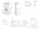 Geberit Duofix falra szerelhető WC szett, Kielle OUDEE Vortex rimless+ WC softclose ülőkével, Geberit Sigma 50 alpesi fehér/króm nyomólappal, fehér SANI11CA31122
