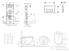 Geberit Duofix Basic falra szerelhető WC szett, Kielle OUDEE Vortex rimless+ WC softclose ülőkével, Geberit Delta 50 alpesi fehér nyomólappal, fehér SANI11CA31125