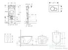 Geberit Duofix falra szerelhető WC szett, Kielle OUDEE Vortex rimless+ WC softclose ülőkével, Geberit Sigma 01 alpesi fehér nyomólappal, fehér SANI11CA31128