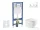 Geberit Duofix falra szerelhető WC szett, Kielle OUDEE Vortex rimless+ WC softclose ülőkével, Geberit Sigma 20 fehér/króm nyomólappal, fehér SANI11CA31129
