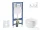 Geberit Duofix falra szerelhető WC szett, Kielle OUDEE Vortex rimless+ WC softclose ülőkével, Geberit Sigma 20 fehér/arany színű nyomólappal, fehér SANI11CA31132