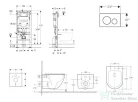 Geberit Duofix falra szerelhető WC szett, Kielle OUDEE Vortex rimless+ WC softclose ülőkével, Geberit Sigma 20 fehér/arany színű nyomólappal, fehér SANI11CA31132