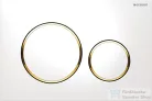 Geberit Duofix falra szerelhető WC szett, Kielle OUDEE Vortex rimless+ WC softclose ülőkével, Geberit Sigma 20 fehér/arany színű nyomólappal, fehér SANI11CA31132