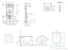 Geberit Duofix Basic falra szerelhető WC szett, Kielle OUDEE Vortex rimless+ WC softclose ülőkével, Geberit Delta 20 alpesi fehér nyomólappal, fehér SANI11CA31137