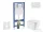Geberit Duofix falra szerelhető WC szett, Kielle ARKAS I Vortex rimless+ WC softclose ülőkével, Geberit Sigma 01 alpesi fehér nyomólappal, fehér SANI11CA31139