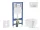 Geberit Duofix falra szerelhető WC szett, Kielle ARKAS I Vortex rimless+ WC softclose ülőkével, Geberit Sigma 50 alpesi fehér/króm nyomólappal, fehér SANI11CA31144