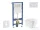 Geberit Duofix Basic falra szerelhető WC szett, Kielle Arkas I Vortex+ WC softclose ülőkével, Geberit Delta 01 fehér nyomólappal SANI11CA31146