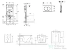 Geberit Duofix Basic falra szerelhető WC szett, Kielle Arkas I Vortex+ WC softclose ülőkével, Geberit Delta 01 fehér nyomólappal SANI11CA31146