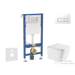   Geberit Duofix Basic falra szerelhető WC szett, Kielle Arkas I Vortex+ WC softclose ülőkével, Geberit Delta 50 alpesi fehér nyomólappal SANI11CA31147