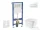 Geberit Duofix Basic falra szerelhető WC szett, Kielle Arkas I Vortex+ WC softclose ülőkével, Geberit Delta 50 alpesi fehér nyomólappal SANI11CA31147