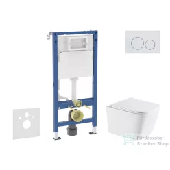   Geberit Duofix Basic falra szerelhető WC szett, Kielle Arkas I Vortex+ WC softclose ülőkével, Geberit Delta 20 alpesi fehér nyomólappal SANI11CA31148