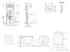Geberit Duofix Basic falra szerelhető WC szett, Kielle Arkas I Vortex+ WC softclose ülőkével, Geberit Delta 20 alpesi fehér nyomólappal SANI11CA31148
