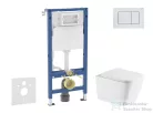 Geberit Duofix Basic falra szerelhető WC szett, Kielle Arkas I Vortex+ WC softclose ülőkével, Geberit Delta 30 alpesi fehér nyomólappal SANI11CA31149