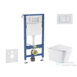   Geberit Duofix Basic falra szerelhető WC szett, Kielle Arkas I Vortex+ WC softclose ülőkével, Geberit Delta 30 alpesi fehér nyomólappal SANI11CA31149